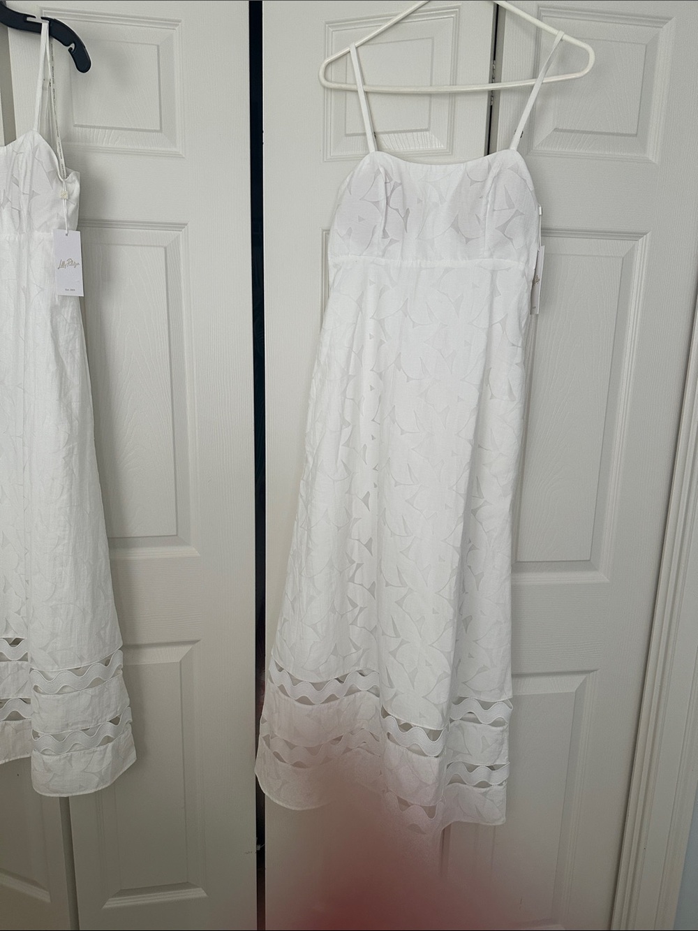 NWT Lilly Pulitzer Haliey Faille Midi Dress White - Picture 7 of 9